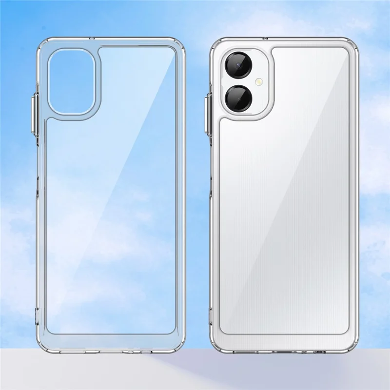 For Samsung Galaxy A06 5G Case TPU + Acrylic Protective Clear Phone Cover - Transparent