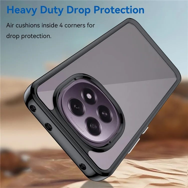 Étui pour Oppo F29 5G en TPU + Acrylique, Coque de Protection Transparente pour Téléphone - Noir