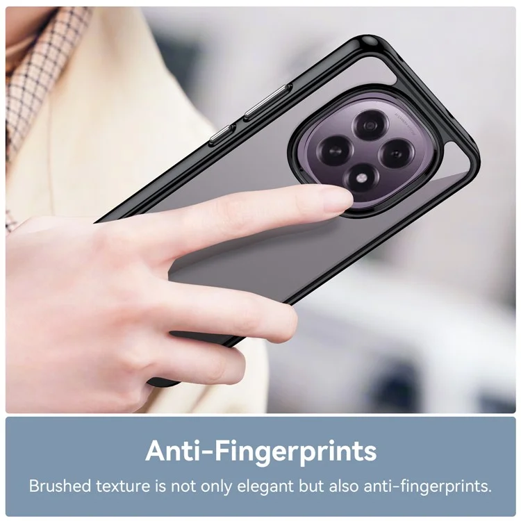 Étui pour Oppo F29 5G en TPU + Acrylique, Coque de Protection Transparente pour Téléphone - Noir