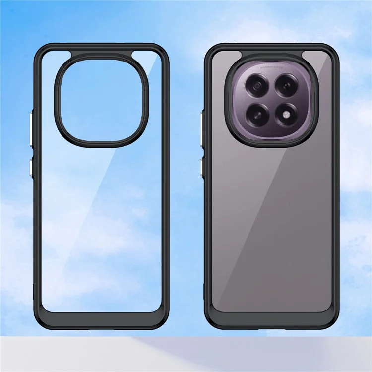 Étui pour Oppo F29 5G en TPU + Acrylique, Coque de Protection Transparente pour Téléphone - Noir