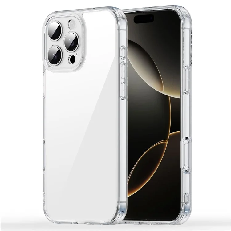 For iPhone 16 Pro Max Case TPU + Acrylic Phone Back Cover Anti Yellowing - Transparent