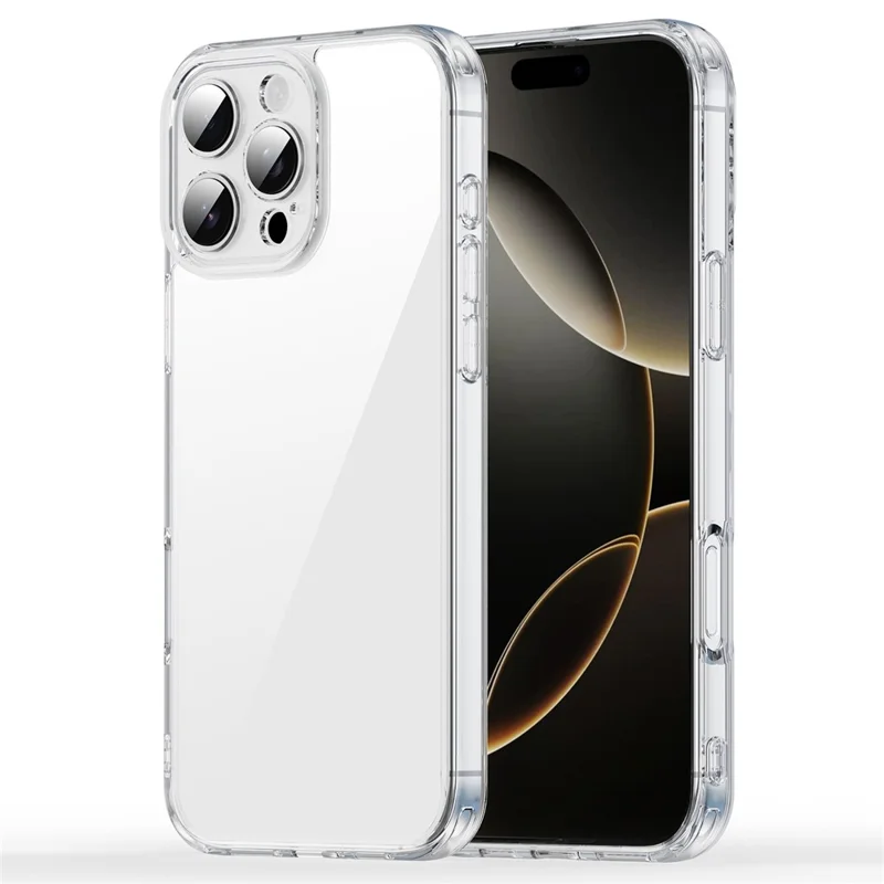 For iPhone 16 Pro Case TPU + Acrylic Phone Back Cover Anti Yellowing - Transparent