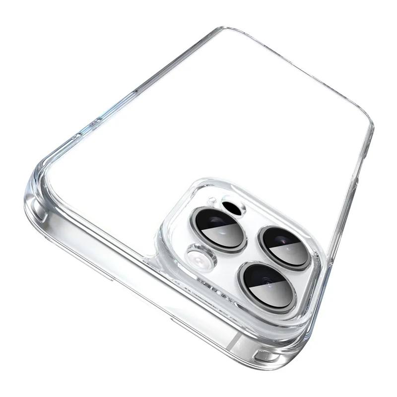 For iPhone 16 Pro Case TPU + Acrylic Phone Back Cover Anti Yellowing - Transparent