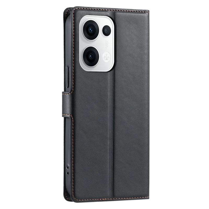 Pour Oppo Reno13 5G (Global) Étui à Motif de Points en Cuir PU à Rabat avec Emplacement pour Carte, Dragonne - Noir