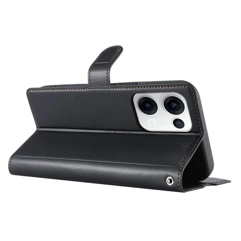 Pour Oppo Reno13 5G (Global) Étui à Motif de Points en Cuir PU à Rabat avec Emplacement pour Carte, Dragonne - Noir