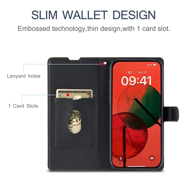 Pour Oppo Reno13 5G (Global) Étui à Motif de Points en Cuir PU à Rabat avec Emplacement pour Carte, Dragonne - Noir