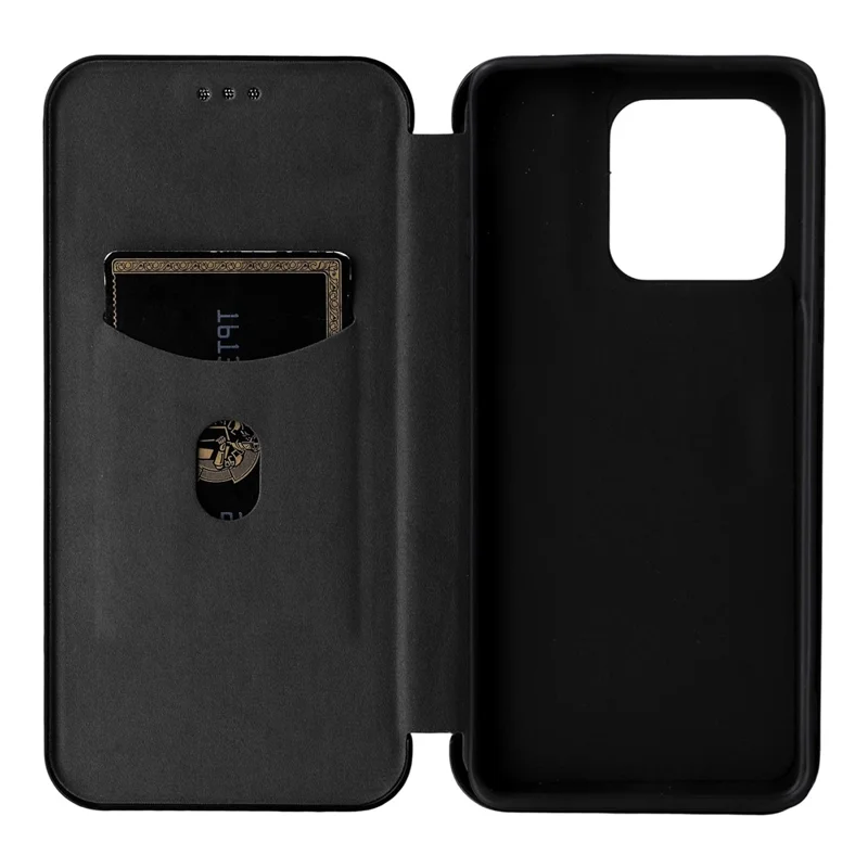 For Motorola Edge (2025) 5G Case Carbon Fiber Texture Drop-Proof PU Leather Phone Cover - Black