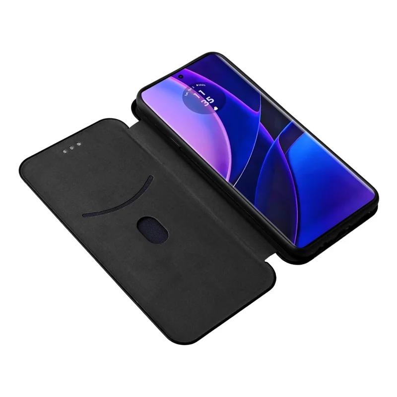 For Motorola Edge (2025) 5G Case Carbon Fiber Texture Drop-Proof PU Leather Phone Cover - Black