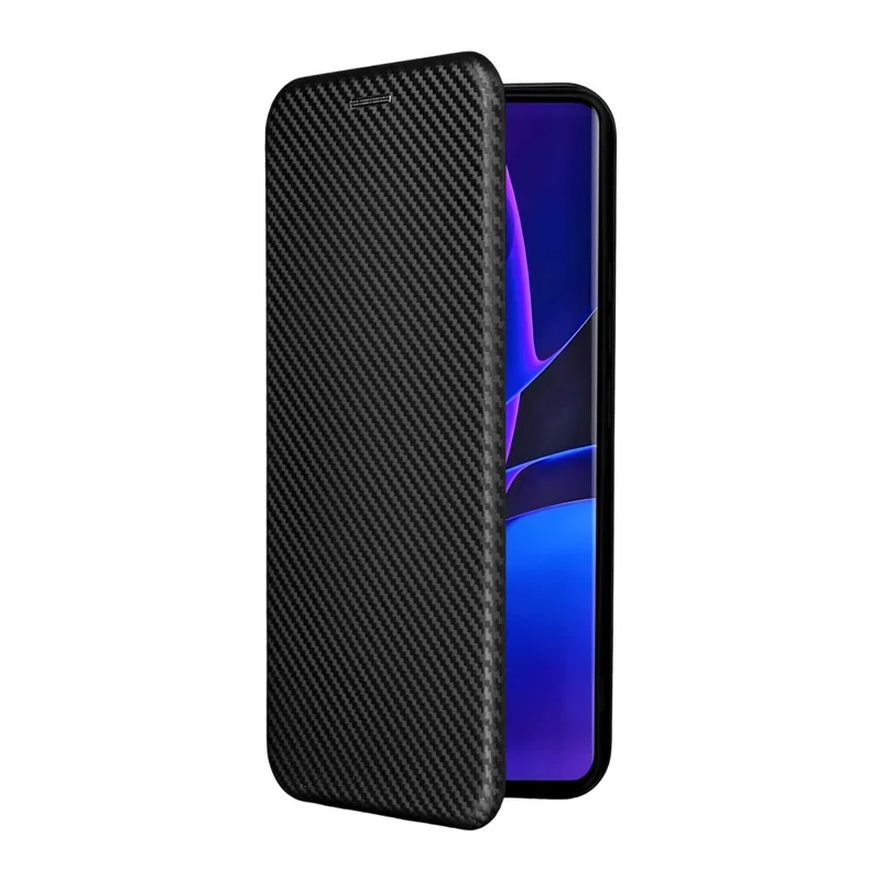 For Motorola Edge (2025) 5G Case Carbon Fiber Texture Drop-Proof PU Leather Phone Cover - Black