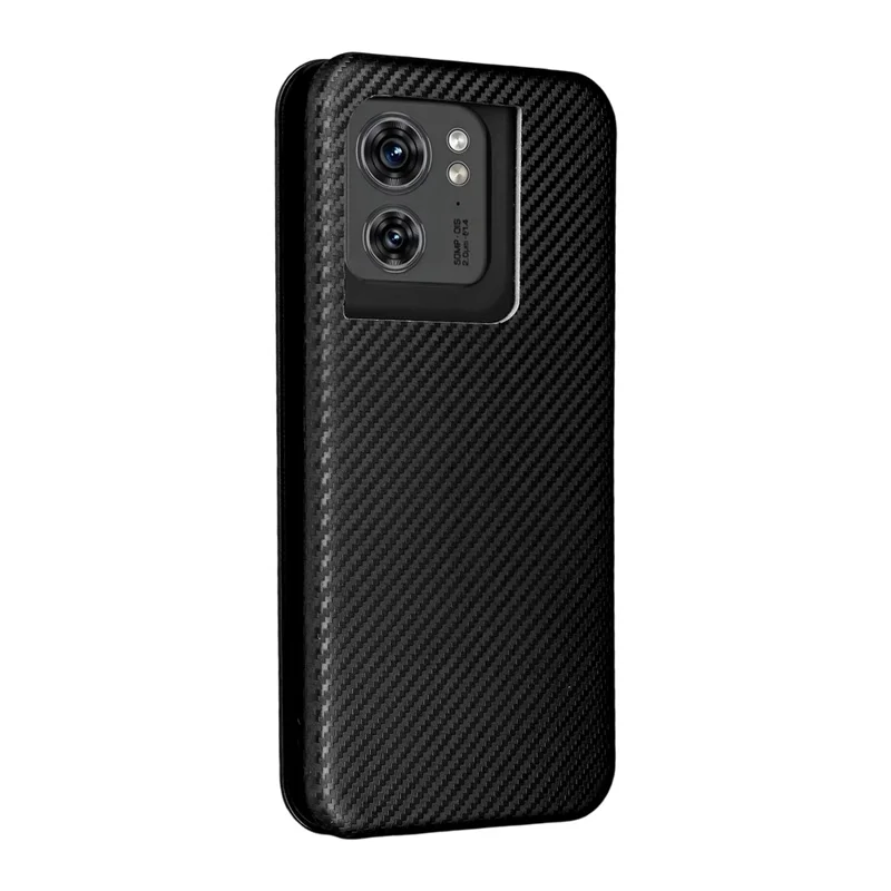 For Motorola Edge (2025) 5G Case Carbon Fiber Texture Drop-Proof PU Leather Phone Cover - Black