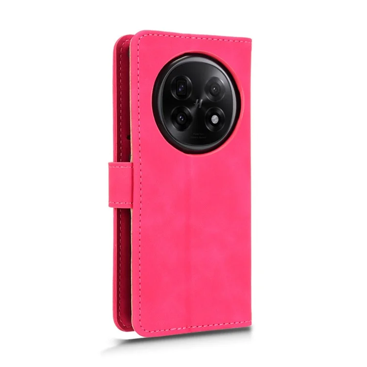 For Oppo Find N5 5G Leather Case Skin Feel Anti Drop Wallet Flip Phone Cover - Rose