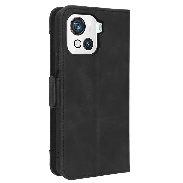 Pour Blackview Oscal C80 4G Étui Folio en Cuir PU, Fentes pour Cartes Multiples, Support, Double Fermoir Magnétique, Housse de Protection Antichoc - Noir