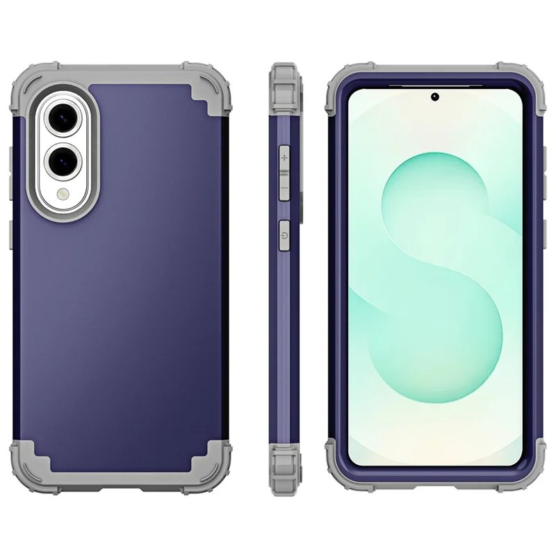 L-Style For Samsung Galaxy S25 Edge Case Shockproof PC + TPU Phone Back Cover - Navy Blue