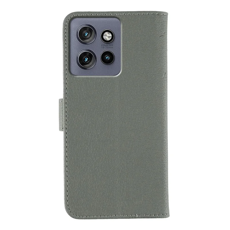 Phone Case For Motorola Edge 50 Neo 5G / Moto S50 5G / ThinkPhone 25 5G Feather Imprint PU Leather Wallet Cover - Grey