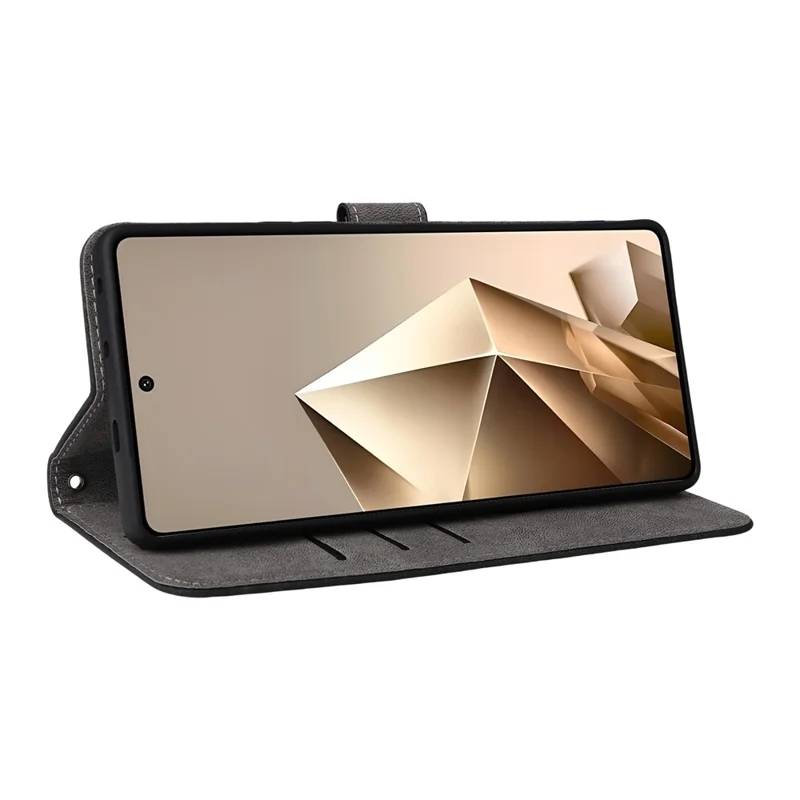 For Infinix Note 50 4G X6858  /  Note 50 Pro 4G X6855 Case Wallet RFID Blocking PU Leather Cover Stand with Strap - Black