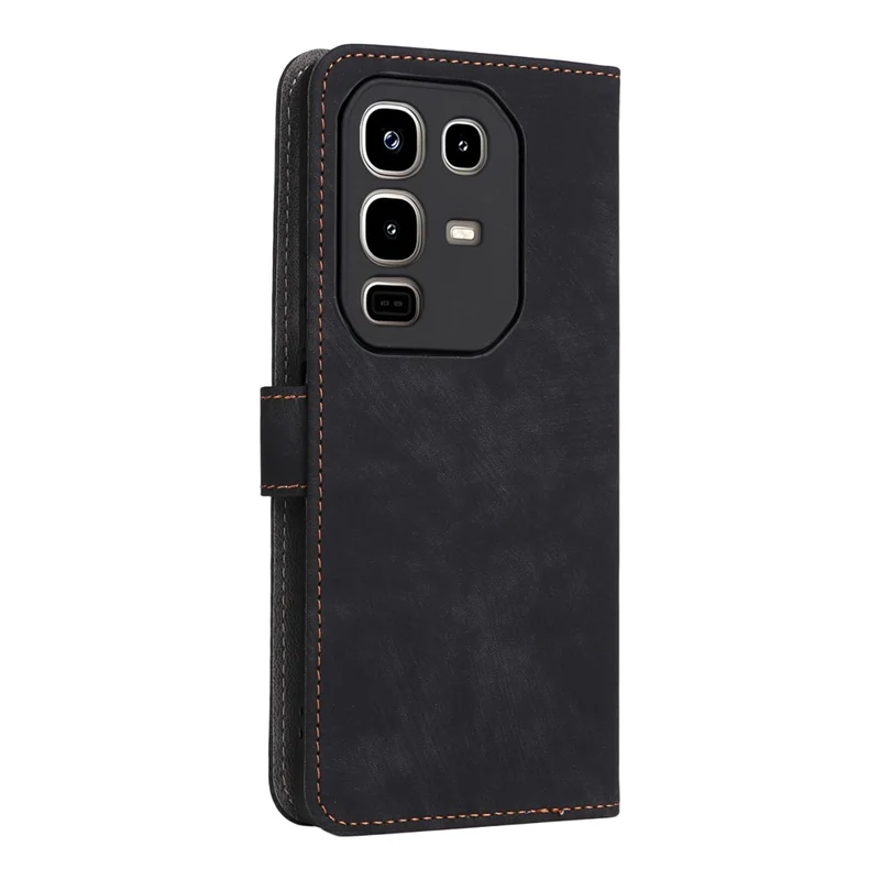 For Infinix Note 50 4G X6858  /  Note 50 Pro 4G X6855 Case Wallet RFID Blocking PU Leather Cover Stand with Strap - Black