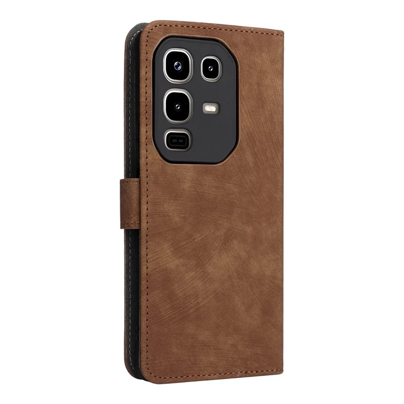 For Infinix Note 50 4G X6858  /  Note 50 Pro 4G X6855 Case Wallet RFID Blocking PU Leather Cover Stand with Strap - Brown