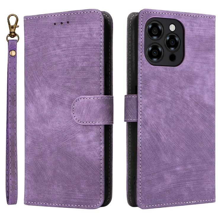 For Doogee Note 58 Pro  /  Note 58 Case Wallet RFID Blocking PU Leather Cover Stand with Strap - Purple