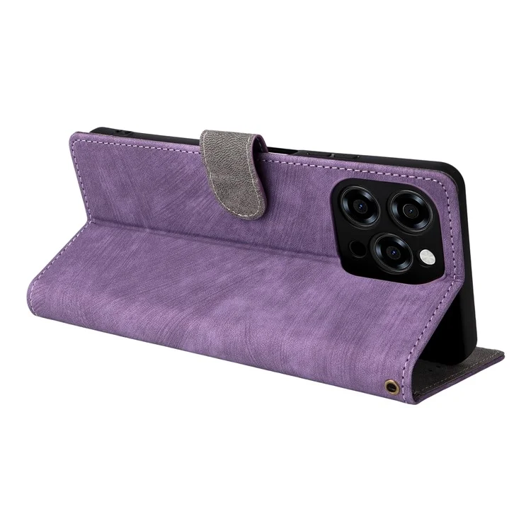For Doogee Note 58 Pro  /  Note 58 Case Wallet RFID Blocking PU Leather Cover Stand with Strap - Purple