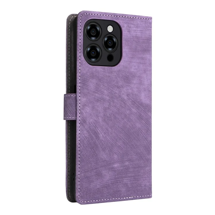 For Doogee Note 58 Pro  /  Note 58 Case Wallet RFID Blocking PU Leather Cover Stand with Strap - Purple