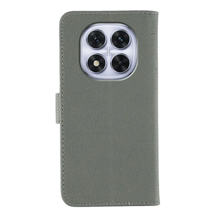 Phone Case For Xiaomi Redmi Note 14 Pro 4G / 5G / Note 14 Pro+ 5G / Poco X7 5G Feather Imprint PU Leather Wallet Cover - Grey