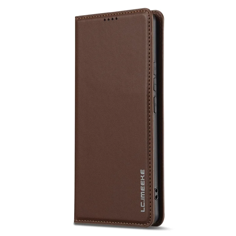 LC.IMEEKE L1 Serie für Xiaomi Redmi Note 14 Pro 4G Hülle PU-Leder Brieftasche Ständer Schutzhülle - Braun