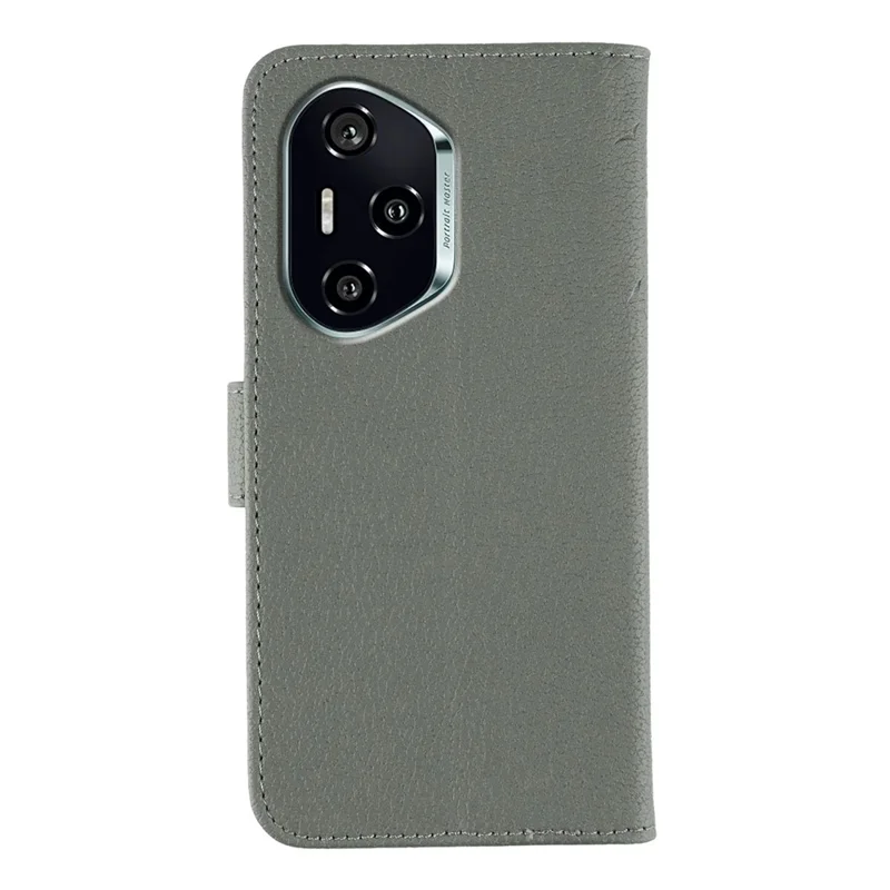 For Honor 400 5G (Global) Case Feather Imprint PU Leather Wallet Phone Cover - Grey