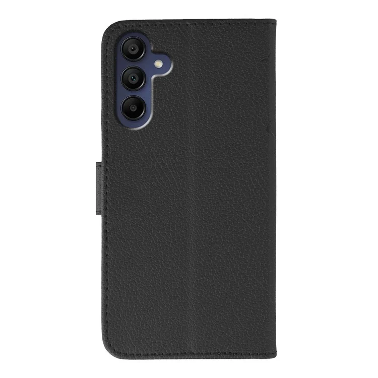 Phone Case For Samsung Galaxy A16 4G / 5G / A26 5G Feather Imprint PU Leather Wallet Cover - Black