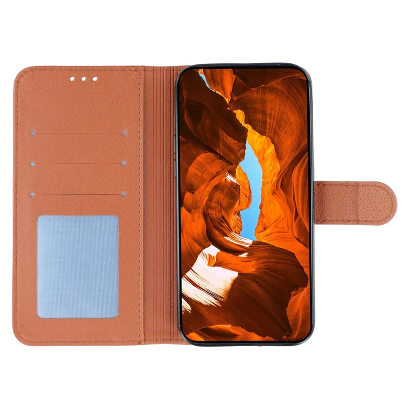 For Samsung Galaxy A15 4G / 5G Case Feather Imprint PU Leather Wallet Phone Cover - Brown