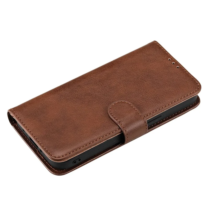 For iPhone 14 Pro Case 2 in 1 Detachable Magnetic Leather Wallet Mobile Cover with Strap - Brown