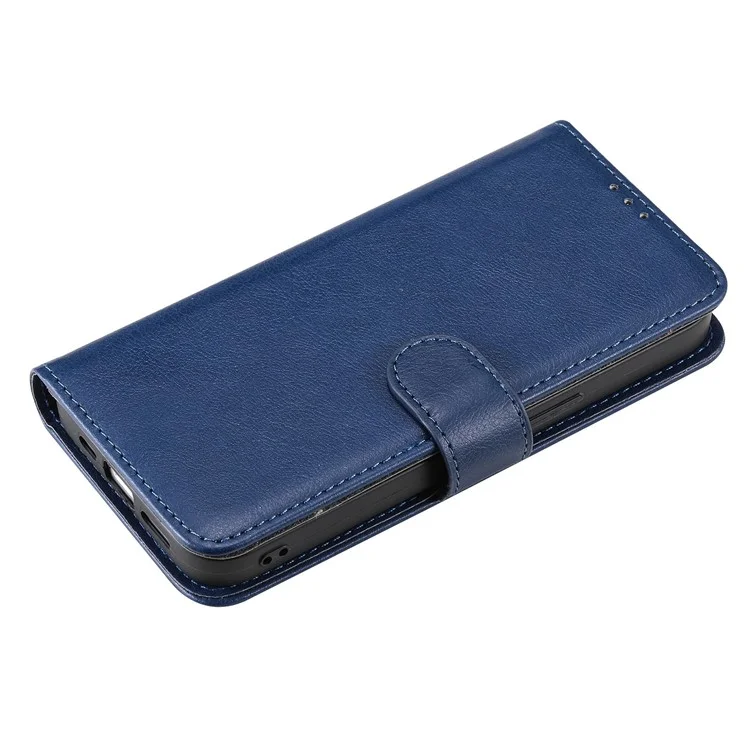 Für iPhone 14 KT Leather Series-3 Solid Color Abnehmbare 2-in-1 PU Leder Hülle Stand Geldbörse Magnetverschluss Handyhülle mit Riemen - Blau