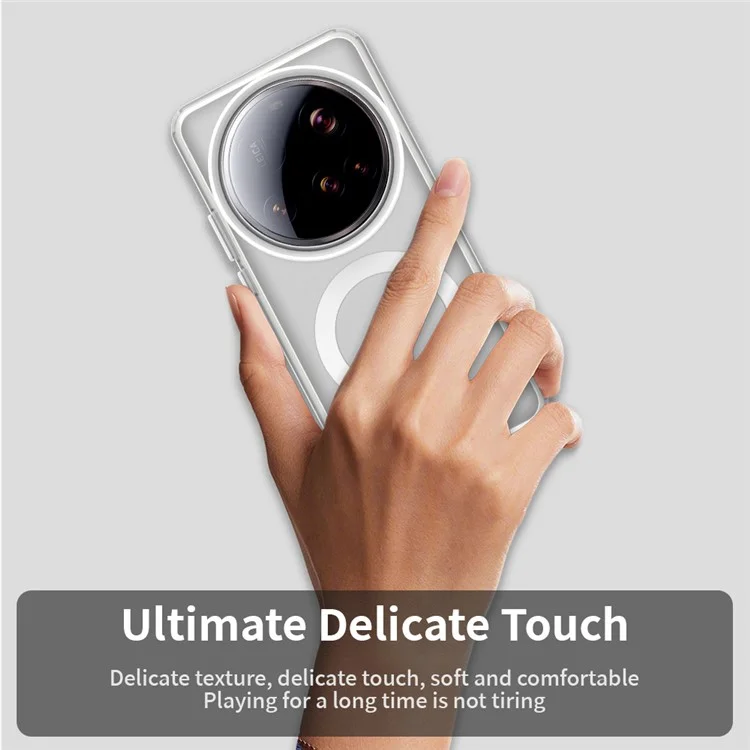 For Xiaomi 15 Ultra Case Magnetic Case Skin Touch Matte Anti Drop TPU + PC Phone Back Cover - White