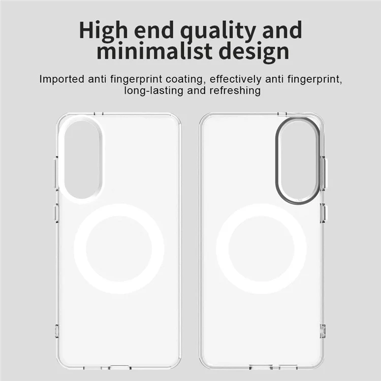 Чехол для Samsung Galaxy S25 Edge с магнитной крышкой, матовой текстурой, противоударный, из ТПУ и поликарбоната - Белый