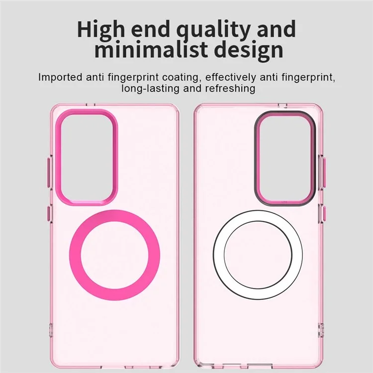 Für Samsung Galaxy S24 Ultra Hülle Magnetische Hülle Soft-Touch Matte Stoßfeste TPU + PC Handyrückseite - Rot
