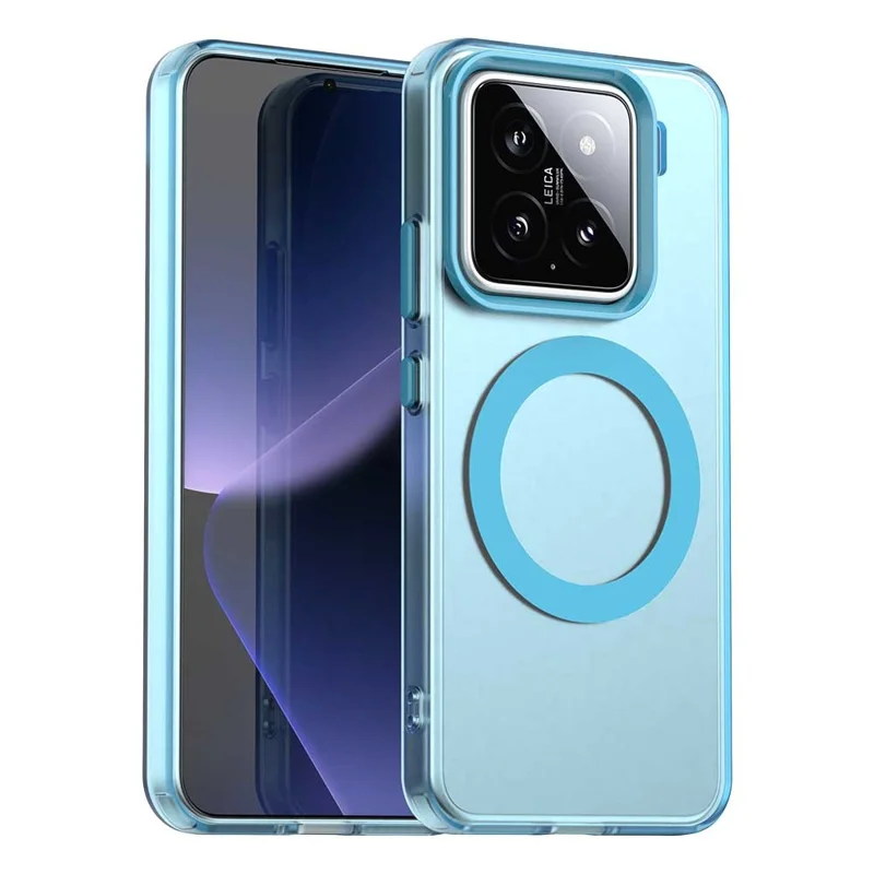 For Xiaomi 15 Pro Case Magnetic Case Skin Touch Matte Anti Drop TPU + PC Phone Back Cover - Blue