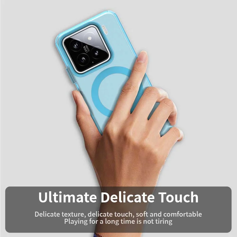 For Xiaomi 15 Pro Case Magnetic Case Skin Touch Matte Anti Drop TPU + PC Phone Back Cover - Blue