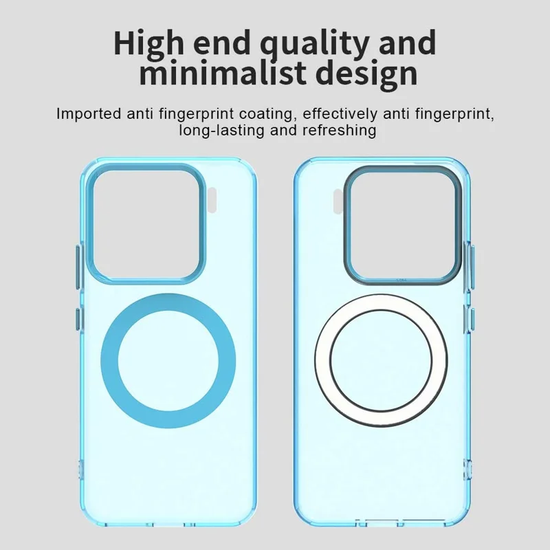 For Xiaomi 15 Pro Case Magnetic Case Skin Touch Matte Anti Drop TPU + PC Phone Back Cover - Blue