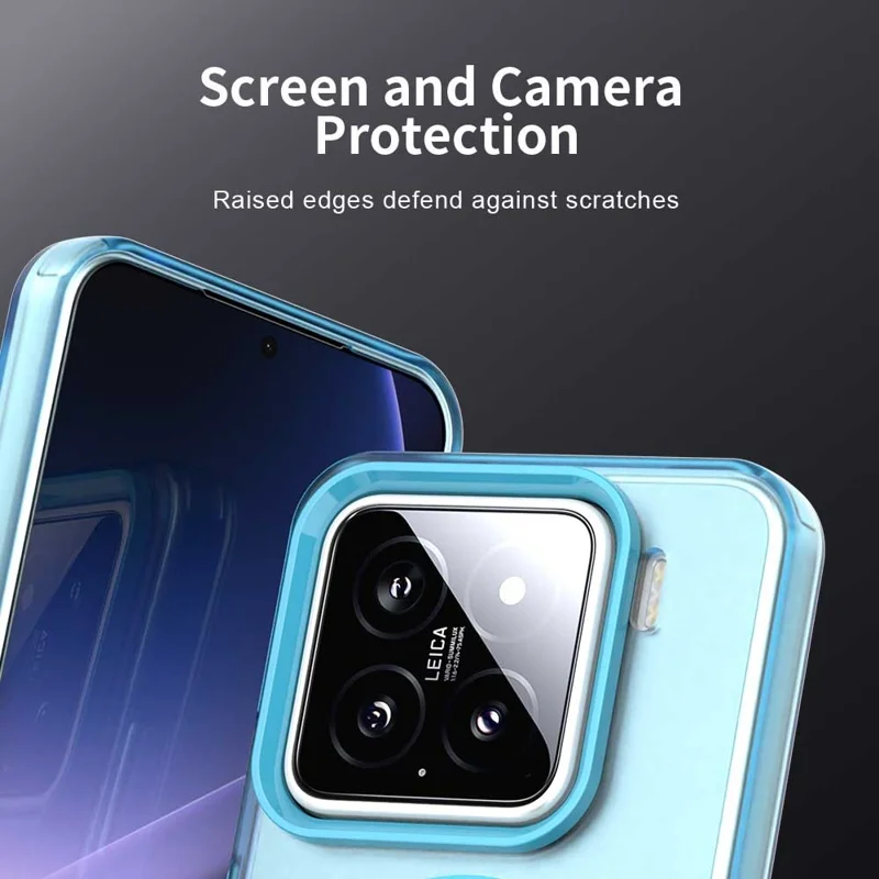 For Xiaomi 15 Pro Case Magnetic Case Skin Touch Matte Anti Drop TPU + PC Phone Back Cover - Blue