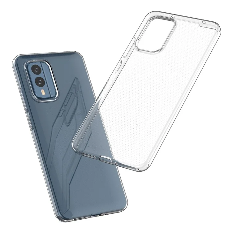 For Nokia X30 5G Clear Flexible TPU Mobile Phone Cover Anti-Yellowing Dustproof Ultra-Thin Cell Phone Case