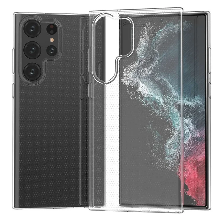 For Samsung Galaxy S23 Ultra Slim Anti-Scratch Soft TPU Cell Phone Case Super Clear Mobile Phone Cover