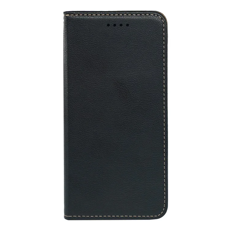 For iPhone 16 Case Wallet RFID Blocking Leather Phone Cover Strong Magnetic Closure - Black
