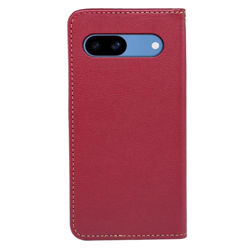 For Google Pixel 8a Case Wallet RFID Blocking Leather Phone Cover Strong Magnetic Closure - Red