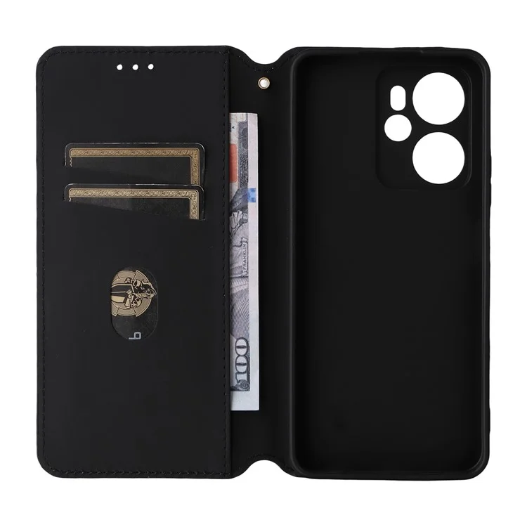 For Blackview Oscal Tiger 13 Case Wallet Rhombus Imprinted Leather Phone Cover - Silver