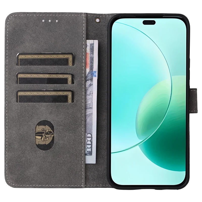 For Honor 400 Lite 5G Etui, Wallet, RFID-blokerende PU-læderdæksel med stander og stropløsning - Sort