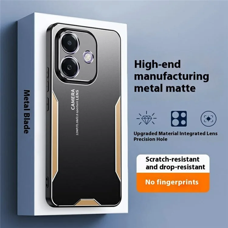 Cover per Oppo A5 Pro 4G in Lega di Alluminio TPU PC - Oro