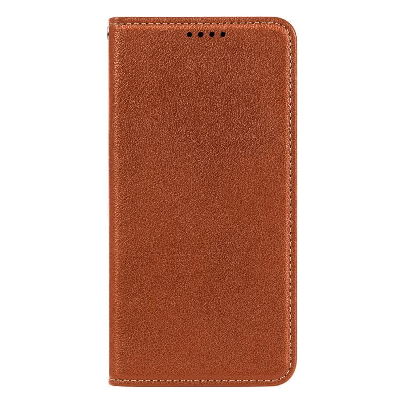 For Samsung Galaxy A26 5G Case Wallet RFID Blocking Leather Phone Cover Strong Magnetic Closure - Brown