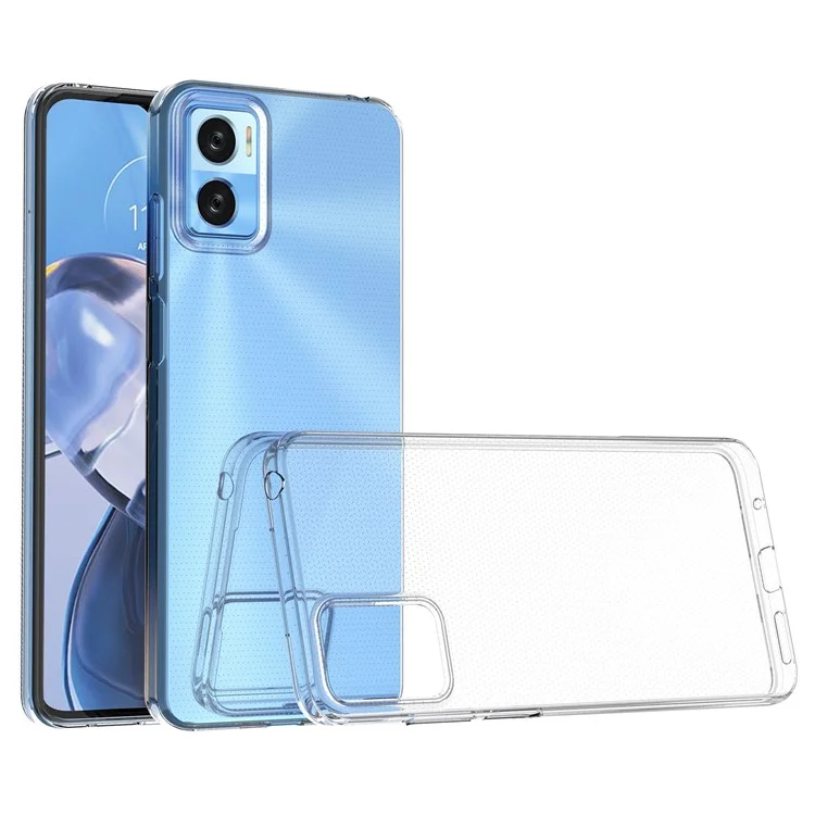 Cover Telefono Trasparente HD per Motorola Moto E22 4G, Cover Posteriore per Telefono in Morbido TPU Ultra Sottile con Protezione Antiurto