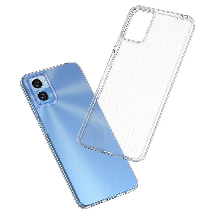 Cubierta de Teléfono Transparente HD Para Motorola Moto E22 4G, Ultra Slim Soft TPU Drop Protection Telep