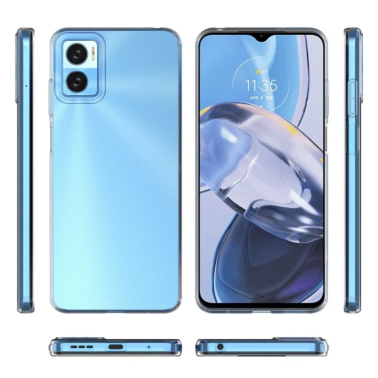 Cover Telefono Trasparente HD per Motorola Moto E22 4G, Cover Posteriore per Telefono in Morbido TPU Ultra Sottile con Protezione Antiurto