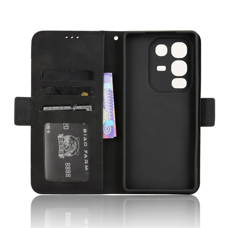 For Infinix Note 50 4G / Note 50 Pro 4G Case Wallet Leather Phone Cover with Multiple Card Slots - Black